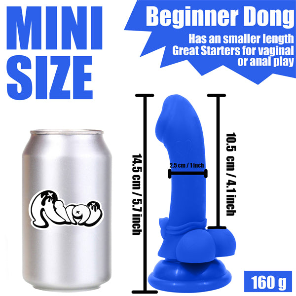 5.7 Inch Mini Bowknot Dildo Blue