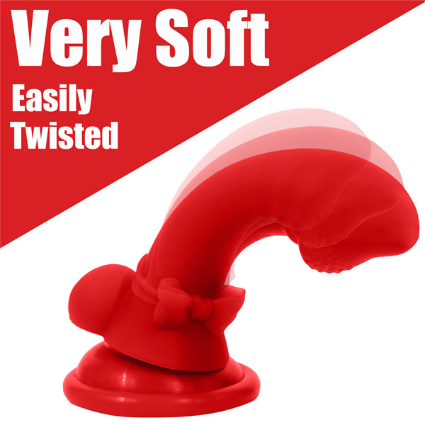 5.7 Inch Mini Bowknot Dildo Red