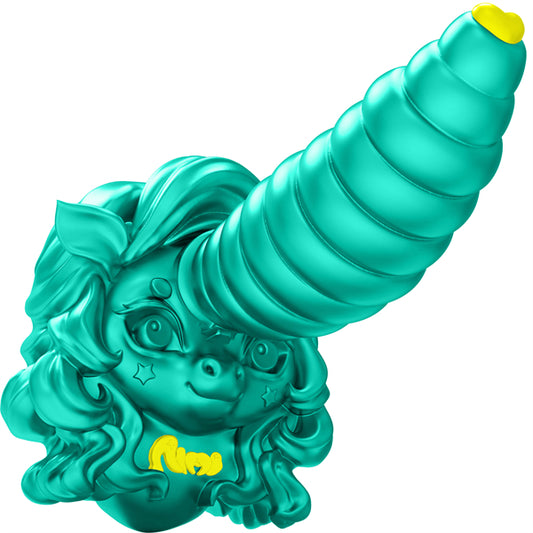 Giant Unicorn Butt Plug Green