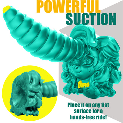 Giant Unicorn Butt Plug Green