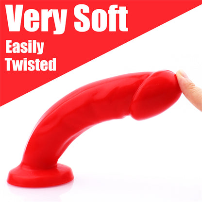 7.6 Inch Soft Dildo Red